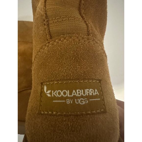 Koolaburra by UGG Andrah Tall Chestnut Boot with Lace Up Back Feature - Picture 4 of 7